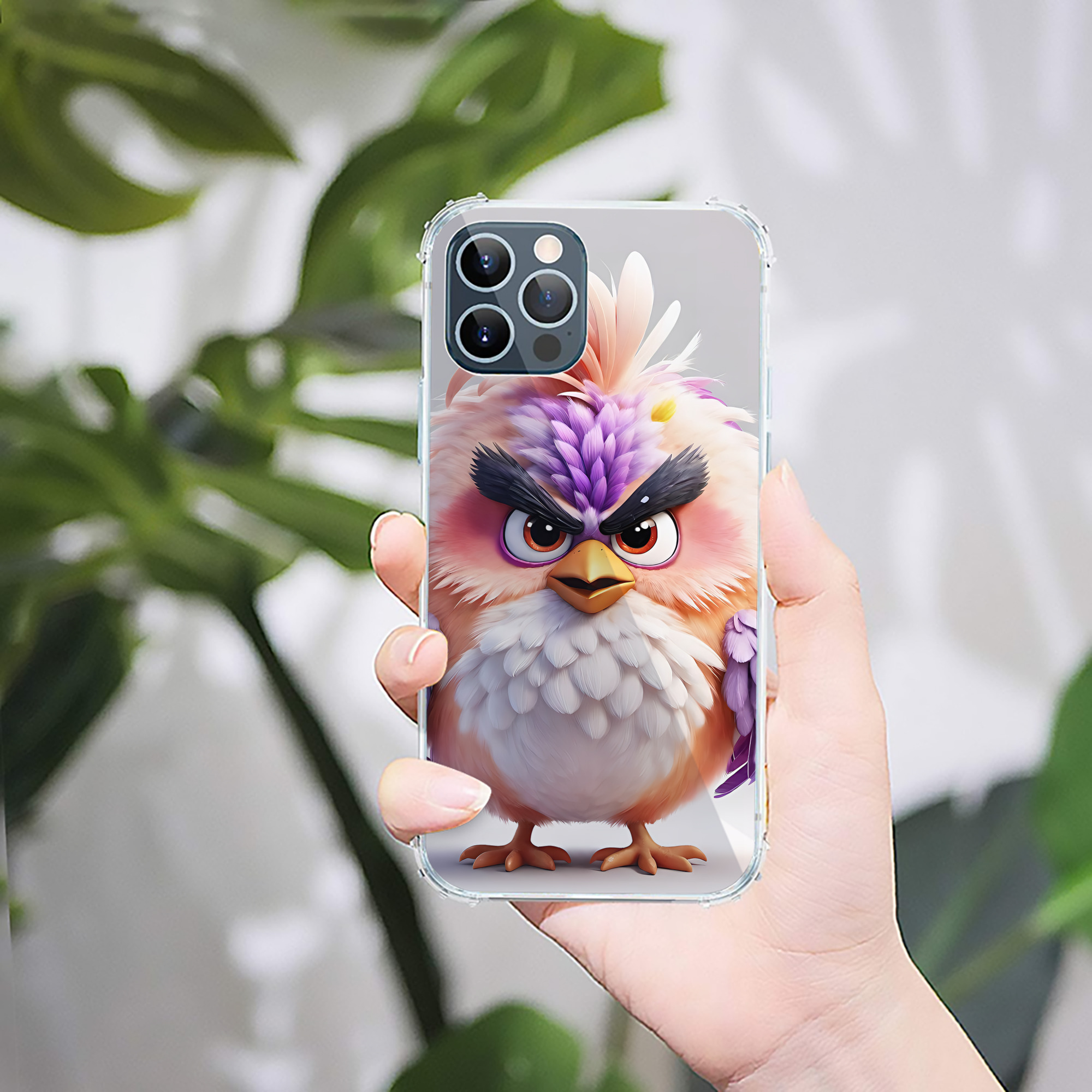 （画像用） Angry Birds アングリーバード 【iPhone 12シリーズ対応】透明スマホケース（クリアソフトケース）